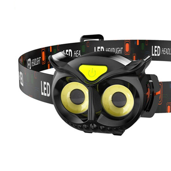 Wide Angle Light Owl LED Headlamp Mini Strong Light Portable Outdoor Exploration Camping Fishing COB Head Lamp Headlight