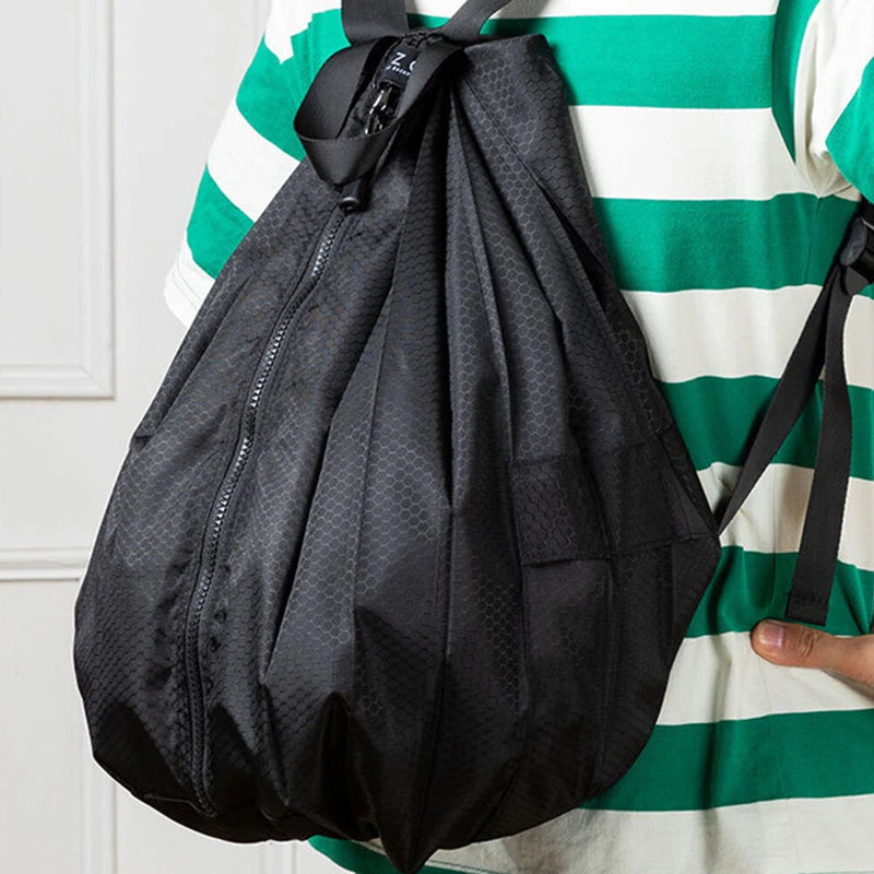 IPRee Simple and Large-Capacity Folding Backpack Portable and Thickened Lightweight Waterproof Sports Folding Bag for Outdoor Travel