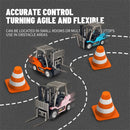 TRASPED HG4-244 RTR 1/64 2.4G Mini RC Car Alloy Forklift with Trailer Remote Control LED Light Sound Engineering Vehicle Desktop Toys Model Collection Gift For Boys