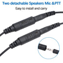 BAOFENG Rugged Radio Helmet Earpiece 2 PIN with Mic Microphone PTT for Baofeng BF-F8HP Pro 888S UV5R 5RM UV-21R UV-32 KenwoodWouxun Two Way Radio Walkie Talkie