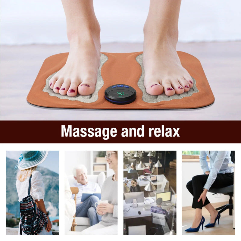 6 Mode 3D Electric Foot Massager Foot Pad 15 Speed Micro Current Pulse Calf  Foot Massager Micro Current Foot Massage Pad