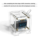 0.96 Inch ESP8266 Mini Weather Forecast Clock OLED Display Electronic Clock Diy Kit Support 2.4G Wifi Network With Case Fun Diy Soldering Loose Parts