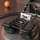 Bominfit 4 Wheel 6 Elbow Support Smart Brakes Abdominal Exerciser with Phone Holder Auto Silent Rebound Home Gym Fitness Equipment for Exercise Abs