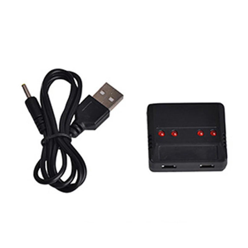 3.7v One To Four Small White Head Charger Toy Battery Quadcopter With Overcharge Protection Drone Accessories