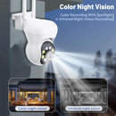 K21 1080P 2MP Wifi PTZ Surveillance Camera 2.4G Wireless Full-color Night Vision Motion Two-way Audio IP66 Waterproof IP Security Camera for Home Security Protection
