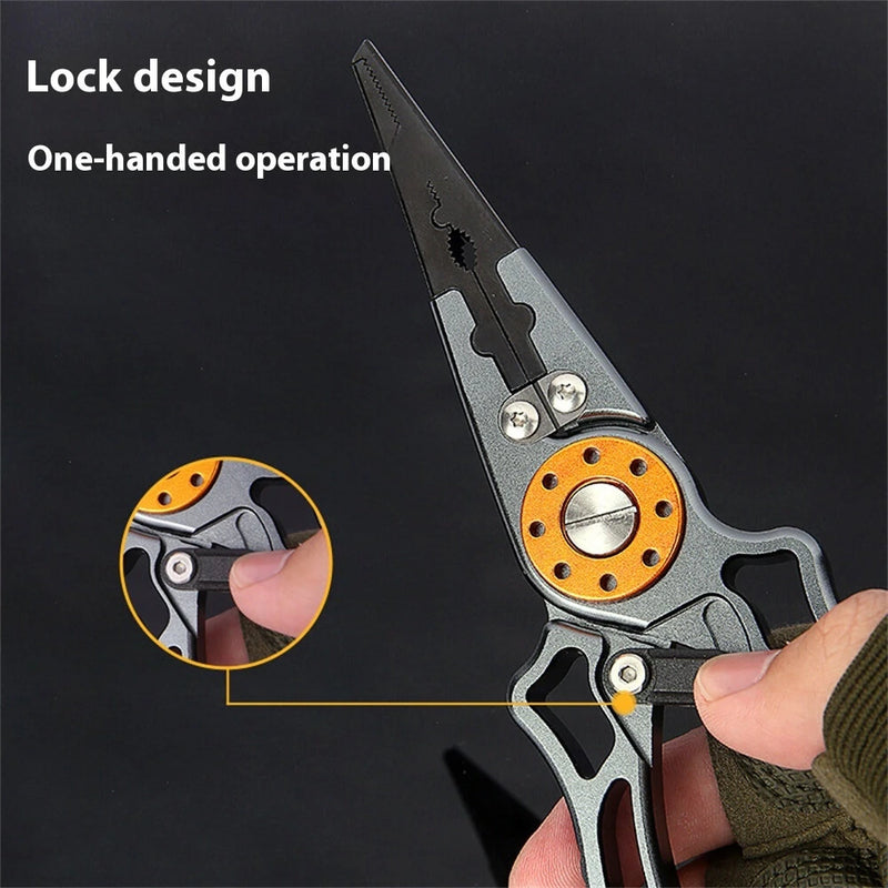 IPRee Aviation Aluminum Wire Pliers Multi-functional Fishing Pliers Outdoor Fishing Tools Fish Control Pliers, and Line Cutting Pliers