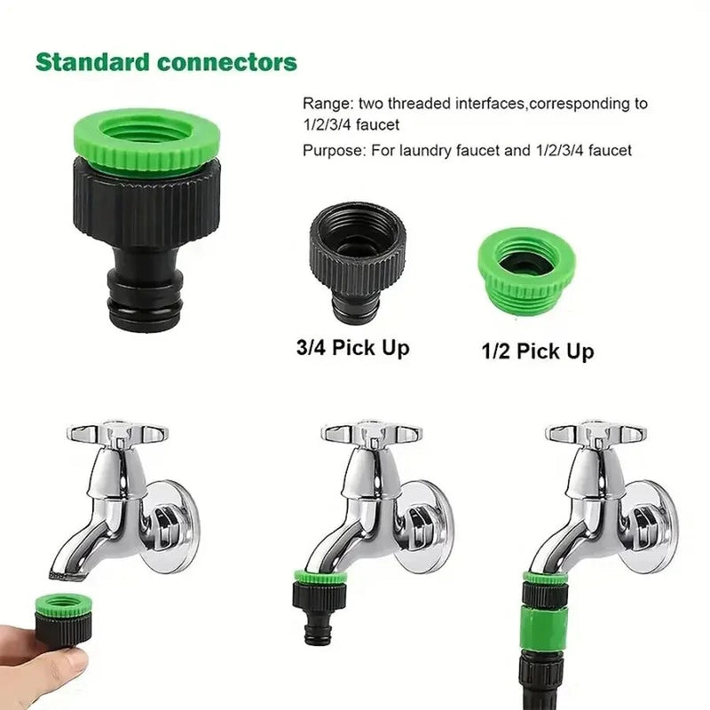 Flexible Garden Hose Set 7-Function Spray Gun Hose Expandable High Pressure Car Wash Hose 7 Water Spray Functions Water Gun for Home Garden Watering Hose