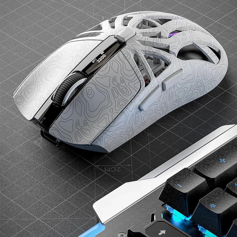 Smailwolf M8 Triple-Mode Wireless Gaming Mouse PAW3311 Sensor 12000DPI 72g Lightweight Power Display Esports Mouse with RGB Charging Dock