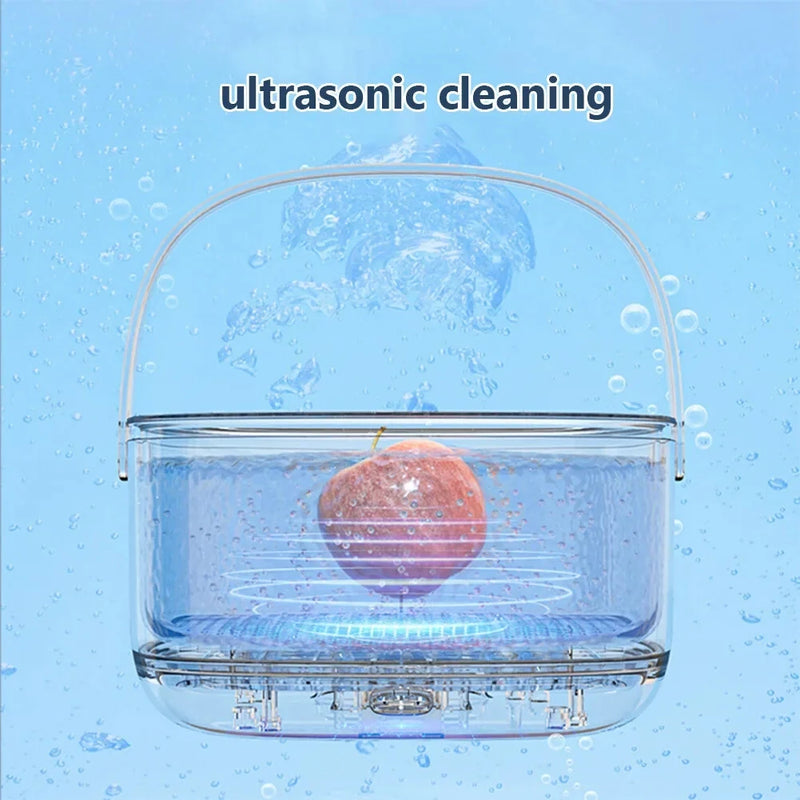 Multifunctional Ultrasonic Vegetable Cleaning Machine Household Food Removal Pesticide Residue Cleaning Machine Kitchen Fruit Dirt Cleaning Cleaning Basket