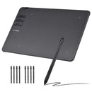 VINSA T605 Graphics Drawing Tablet 170x107mm Working Area 8 Pen Nibs Art Creation Sketches with 8192 Levels Pressure Battery-free