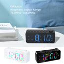 AGSIVO LED Digital Alarm Clock with FM Radio / Dual Alarm / Snooze / External USB Charging Port / Dimmable Night Light For Bedroom / Office