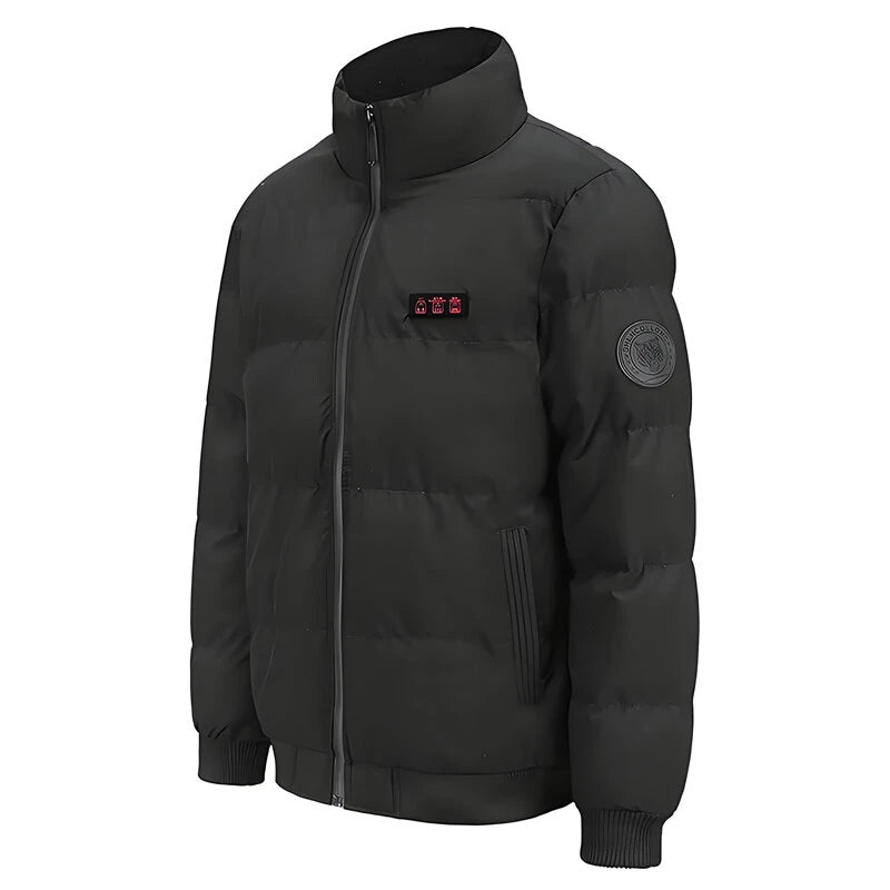 TENGOO HJ-07A Heating Jacket 7 Heated Areas Coat Jacket Three-speed Temperature Control Heated Windbreaker Thermal High Neck Coat for Winter Outdoor Sport