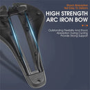 WEST BIKING Hollow Bicycle Saddle Breathable Comfortable PU Waterproof Aerodynamic Anti-slip Concave Point Cushion Shock Absorption Bike Seat for MTB Road Bike