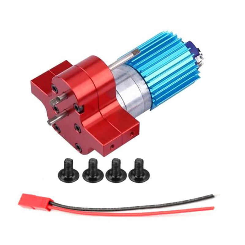 Metal Decelerate Gearbox with 370 Brushed Motor Metal Gear Heatsink Mount Base for WPL B14 B14K B24 B24K B16 B16K B36 B36K C14 C14K C24 C24K JJRC Q60 Q61 MN90 MN90K MN91 MN91K 4WD 6WD Fayee FY001 FY002 Half Scale RC Car Parts