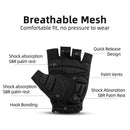 ROCKBROS Half Finger Cycling Gloves Shockproof Wear Resistant Breathable MTB Road Bicycle Gloves Men Women Sports Bike Equipment