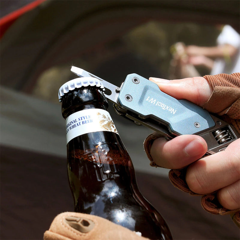 NexTool 6 In 1 EDC Adjustable Wrench Multitool Pocket Hand Tools Kit Screwdriver Bit Set Multi Function Tools Folding Knife File