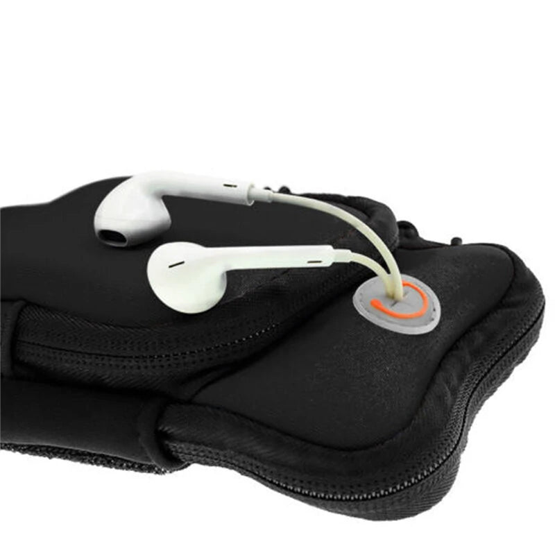 Running Black Grey Arm Bag Adjustable High Capacity Lightweight Waterproof Sports Bag for Workout Fitness Cycling