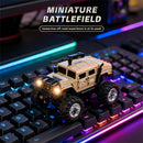 TRASPED HG4-469 RTR 1/64 2.4G RWD Mini H1 Alloy Army Military Truck RC Car Off-Road LED Light Three Speed Support App Remote Control Vehicles Models Pocket Toys Desktop Collection Gift For Boys