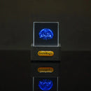 Transparent Mini WiFi Weather Clock GIFTV Smart Weather Station with GIF Animation Album Holographic Creative Gift Photo Display Crystal Cube