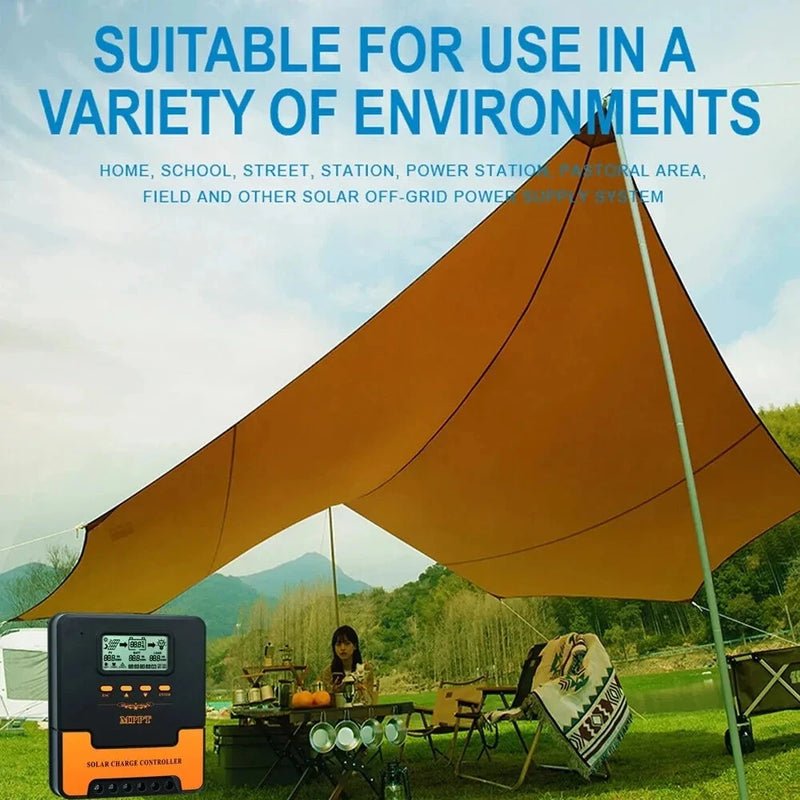 12V-24V Auto MPPT Solar Charge Controller 10A, 20A, 30A, 40A, 50A, 60A Smart PV Regulator, Lithium Lead Acid Battery Charger