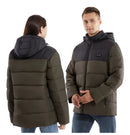 TENGOO HJ-15G Heating Jacket 15 Heated Areas Coat Army Green Fashion USB Charging Winter Plus Size Warm Outdoor Hiking Camping Electric Heating Jacket