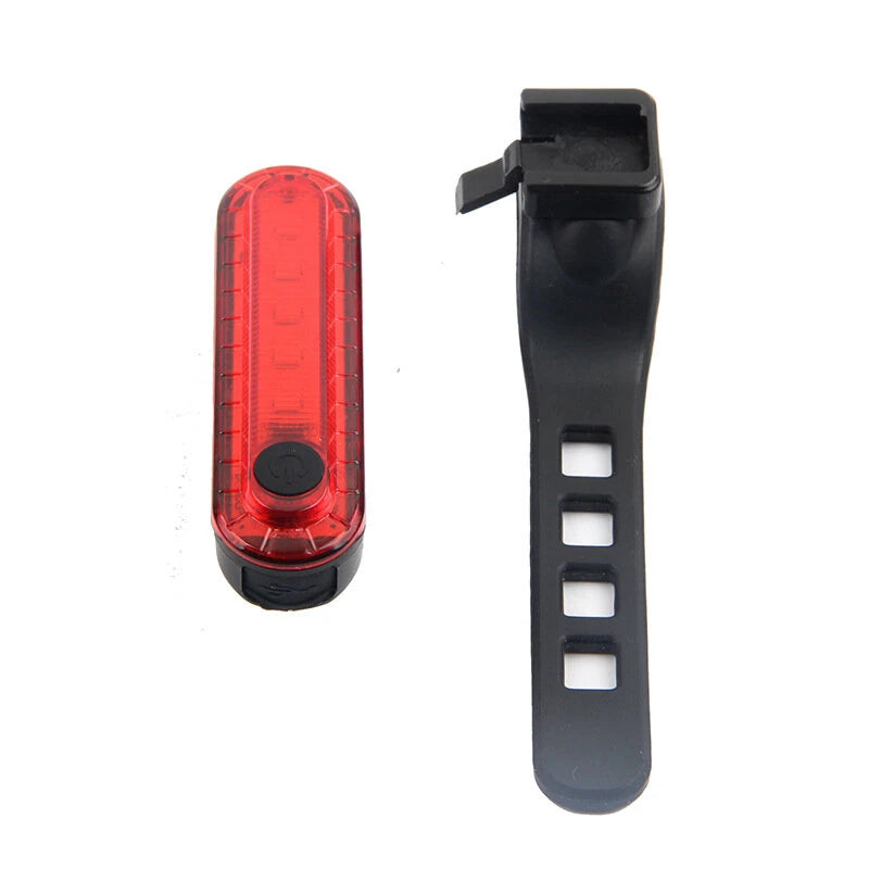 BIKIGHT Bike Taillight 650mAh Battery USB Rechargeable Red LED Bright Rear Light Waterproof Easy to Install Bicycle Light for Safety Cycling