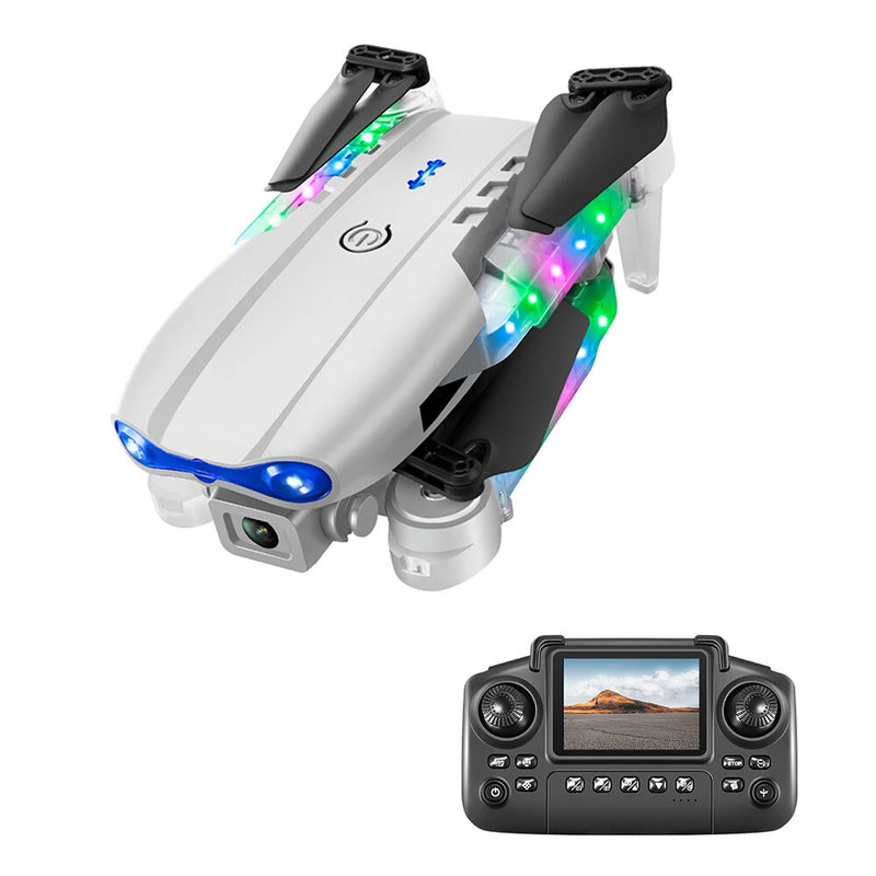 YLR/C E99 / E99D WiFi FPV with LCD Screen Controller HD Dual Camera Lighting Arms Optical Flow Positioning Colorful LED Light Foldable RC Drone Quadcopter RTF