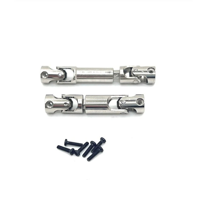 2PCS Upgraded Metal Drive Shaft Front Rear for Land Rover FMS FCX24M D90 D110 Range Discovery 1/24 Rock Crawler RC Cars Vehicles Models Spare Parts Accessories