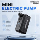 CYCLAMI AM6 Mini Electric Bike Pump 130 PSI Portable Air Inflator Lightweight Tire Pump for Road MTB Bicycle