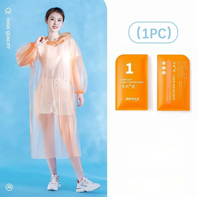 IPRee Portable Thickened Raincoat Travel Outdoor Rainwear Waterproof Women And Men Disposable Camping Rain Cover Travel Supplies