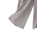 ZANZEA Womens Geometric Printed Wide Leg Pants Vintage Elastic Waist Straight Pleated Trouser Loose Fit