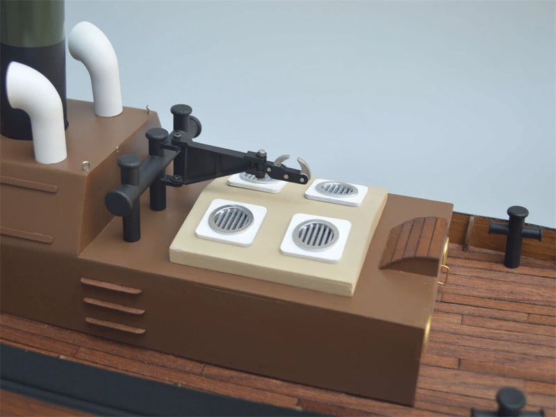Tony Ray Aero Model 1/18 Mini 1930s Steam Tug Boat RC Ship DIY Full KIT Unassembled w/ Motor ESC Servo Micro Toys
