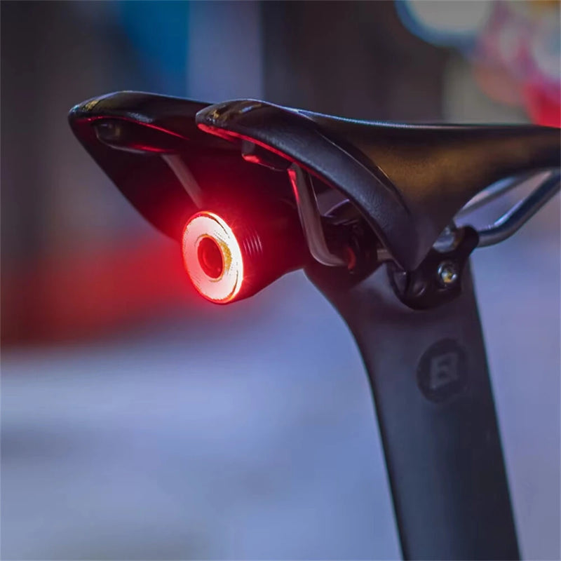 ROCKBROS Q5 Smart Auto Brake Sensing Bicycle Taillight Vibration Sensor Wake-up IPX6 Waterproof USB Charging Bike Rear Light for Night Riding