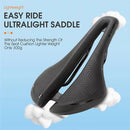 WEST BIKING Hollow Bicycle Saddle Breathable Comfortable PU Waterproof Aerodynamic Anti-slip Concave Point Cushion Shock Absorption Bike Seat for MTB Road Bike