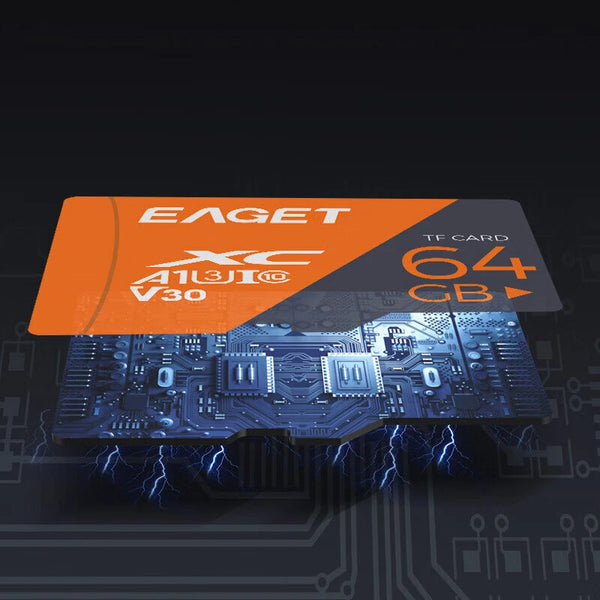 EAGET T1 64GB TF Memory Card Micro SD Card U3 Class10 High Speed High Speed Flash Memory Flash Cards for Camera Phone Driving Recorder