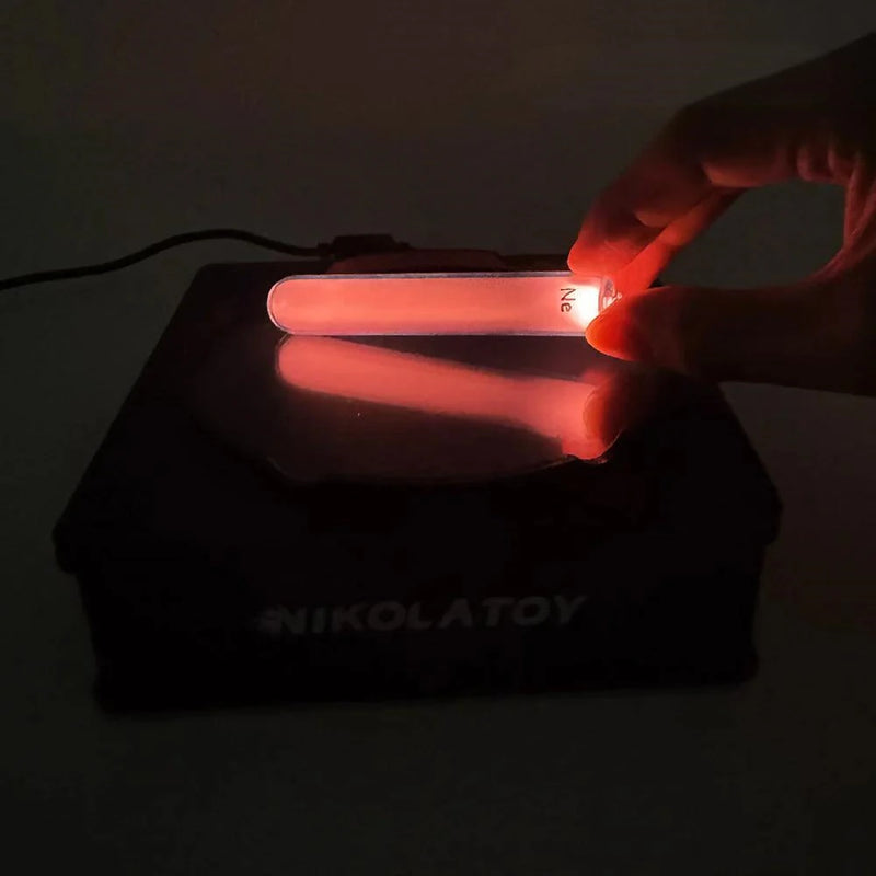 NIKOLATOY Tesla Plasma Reaction Glass Sealed Rare Gas Light-emitting Tube Set Creative Desktop Decoration Science Discovery Toys
