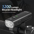 CYCLAMI BR 1200 Lumens Bike Headlight 2500mAh IPX6 Waterproof Type-C Charging Front Lights for Outdoor Road Cycling Safety