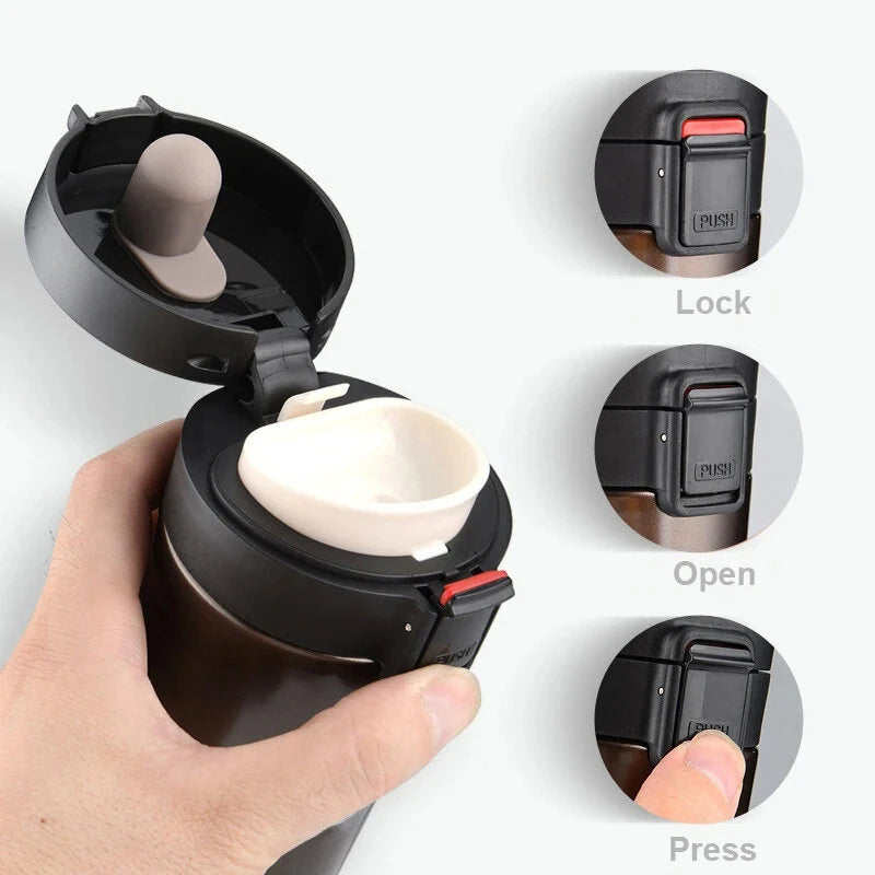 380ml Thermal Bottle Coffee Mug Thermo Cup Thermos Flask Vacuum Cup Travel Portable Stainless Steel Water Bottle