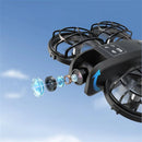 XKJ K100 MAX MINI WiFi FPV with LCD Screen Controller HD Dual Camera Optical Flow Hover Dazzling Lights Circle Protection Kids Gifts 2.4G 4CH 6-Axis Remote Control RC Toys Drone Quadcopter RTF