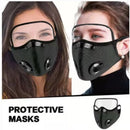 XANES Cycling Protective Mask with Valves Protective Lens Removable Filter Warm Sports Mask Dust-proof Reusable