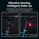 ROCKBROS BL-S1 Smart Brake Sensor Bicycle Taillight 400 mAH Type-C Charging IPX7 Waterproof Aluminum Bike Rear Light for Night Road Warning Riding