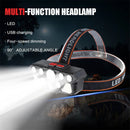8 LED 20 SMD Rechargeable Super Bright LED Headlamp with Built-in Battery, 4 Lighting Modes for Outdoor Running Cycling Trekking Headlight
