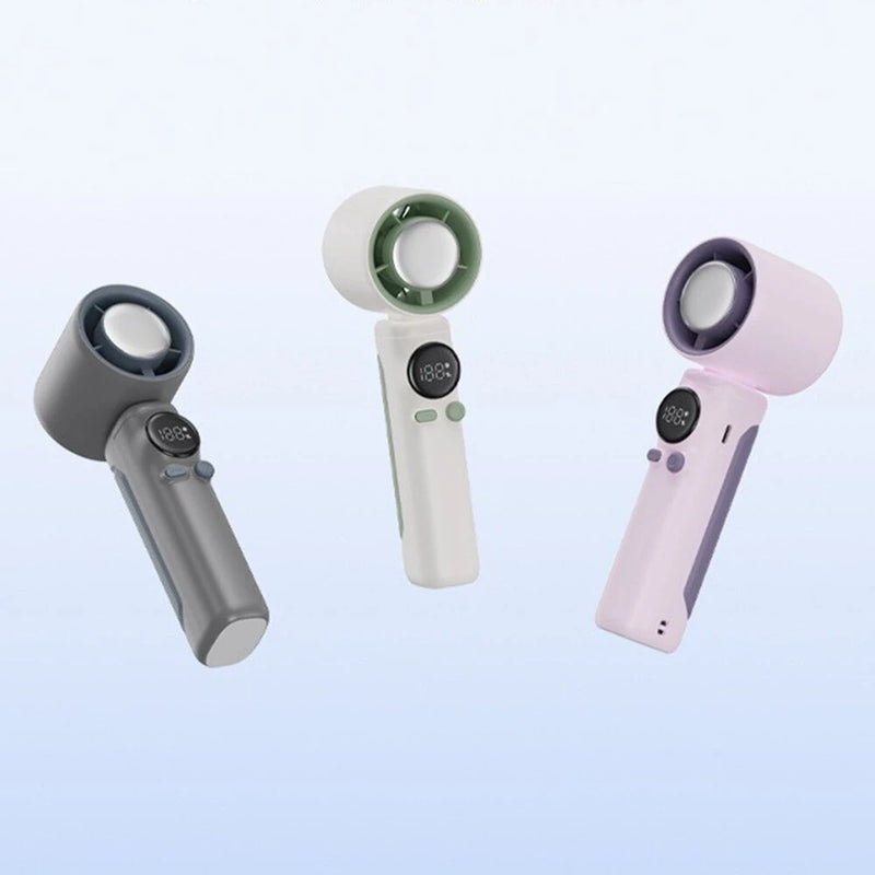 Tevorex Handheld High-speed Small Fan 100-speed Adjustable Wind Turbo Digital Display Ice Cooling Usb Rechargeable Electric Fan