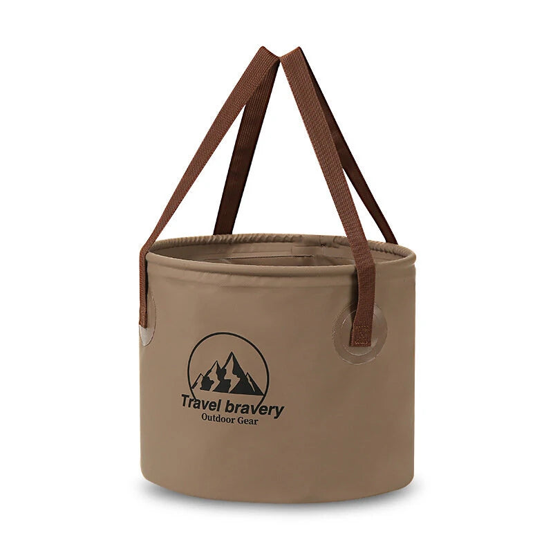 20L Collapsible Bucket Folding Large Capacity Leakproof Huge Loading Fishing Bucket Camping Water Bag Camping Supplies