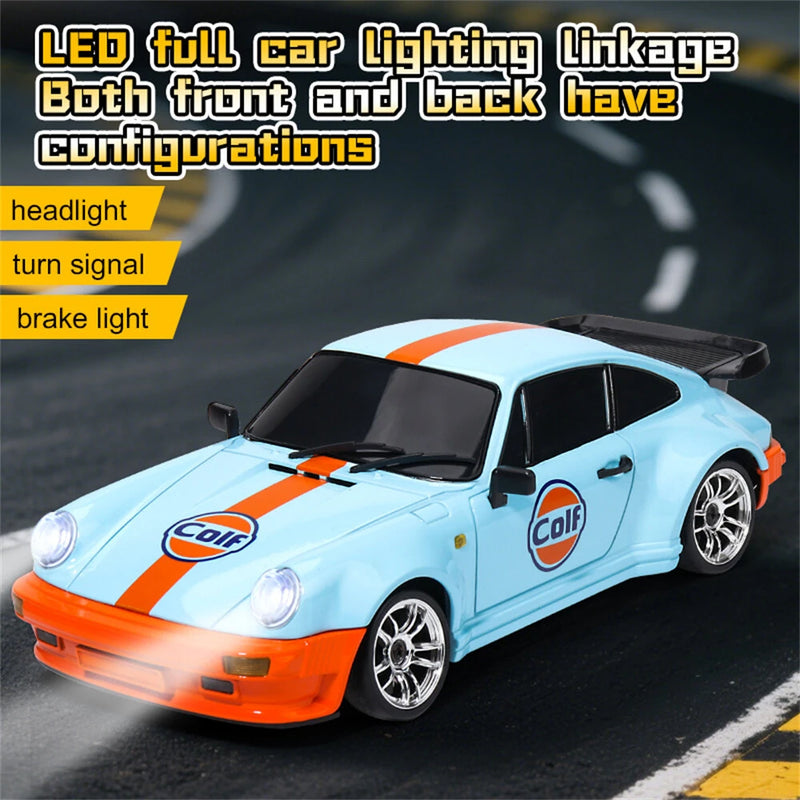 LDRC 1898 RTR 1/18 2.4G RWD Drift RC Car Gyro LED Light On-Road Full Proportional Alloy Body Shell Racing Classic Vehicles Models Toys