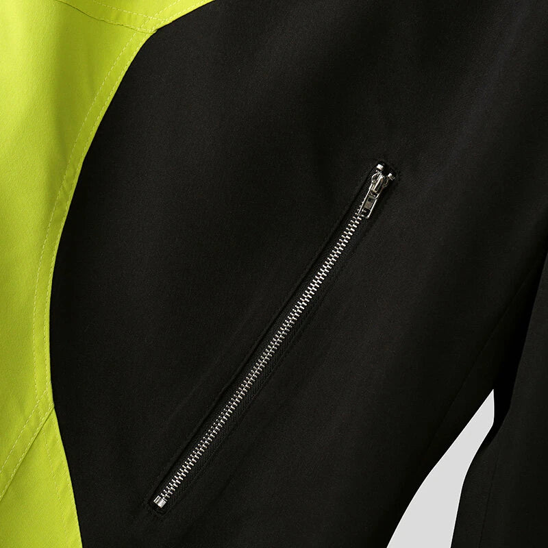 INCERUN Mens Color-Block Spliced Design Pant Fashion Elastic Waist Loose Fit Pants