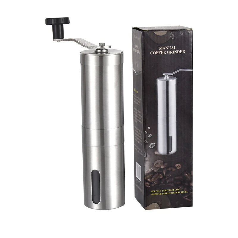 Portable Stainless Steel Manual Coffee Grinder Ceramic Grinding Core Adjustable Grinding Coarseness Hand Crank Coffee Machine