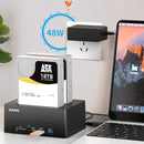 MAIWO K3082P 12-in-1 Hard Drive Docking Station SATA to USB 3.1 Gen2 Dual Bay Offline Clone Adapter with RJ45 SD/TF for 2.5/3.5" SSD HDD Case