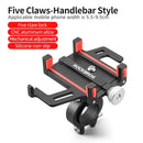 ROCKBROS Bike Holder Aluminum Alloy 360 Rotation Bracket Five Claws Stability Shockproof Easy installation Bike Phone Holder