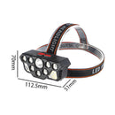 8 LED 20 SMD Rechargeable Super Bright LED Headlamp with Built-in Battery, 4 Lighting Modes for Outdoor Running Cycling Trekking Headlight